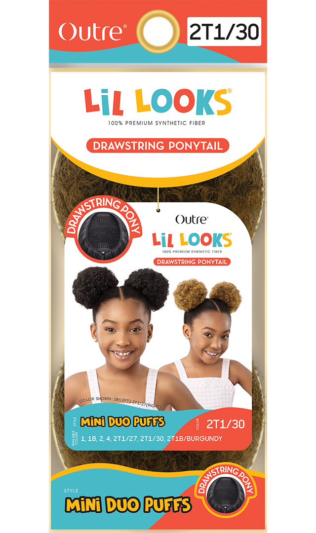 OUTRE Lil Looks Synthetic Drawstring Ponytail - MINI DUO PUFFS