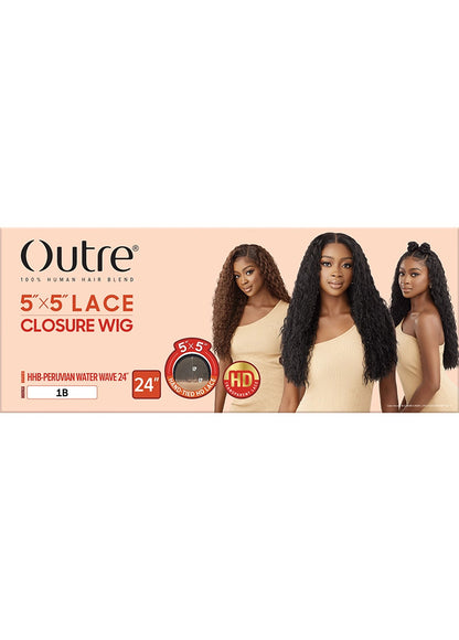 OUTRE Synthetic 5x5 Lace Closure Wig - HHB-PERUVIAN WATER WAVE 24"