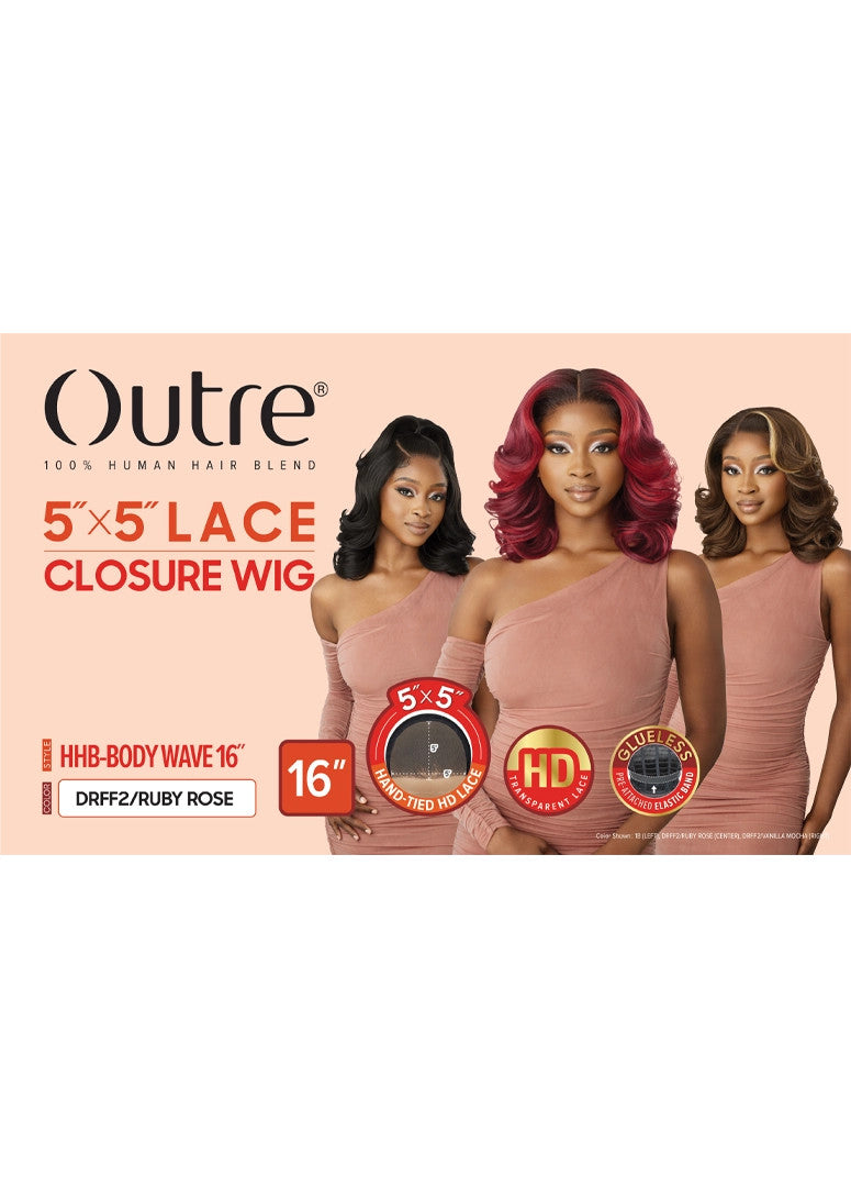 OUTRE Synthetic 5x5 Lace Closure Wig - HHB-BODY WAVE 16"