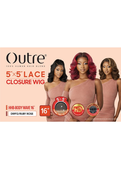 OUTRE Synthetic 5x5 Lace Closure Wig - HHB-BODY WAVE 16"