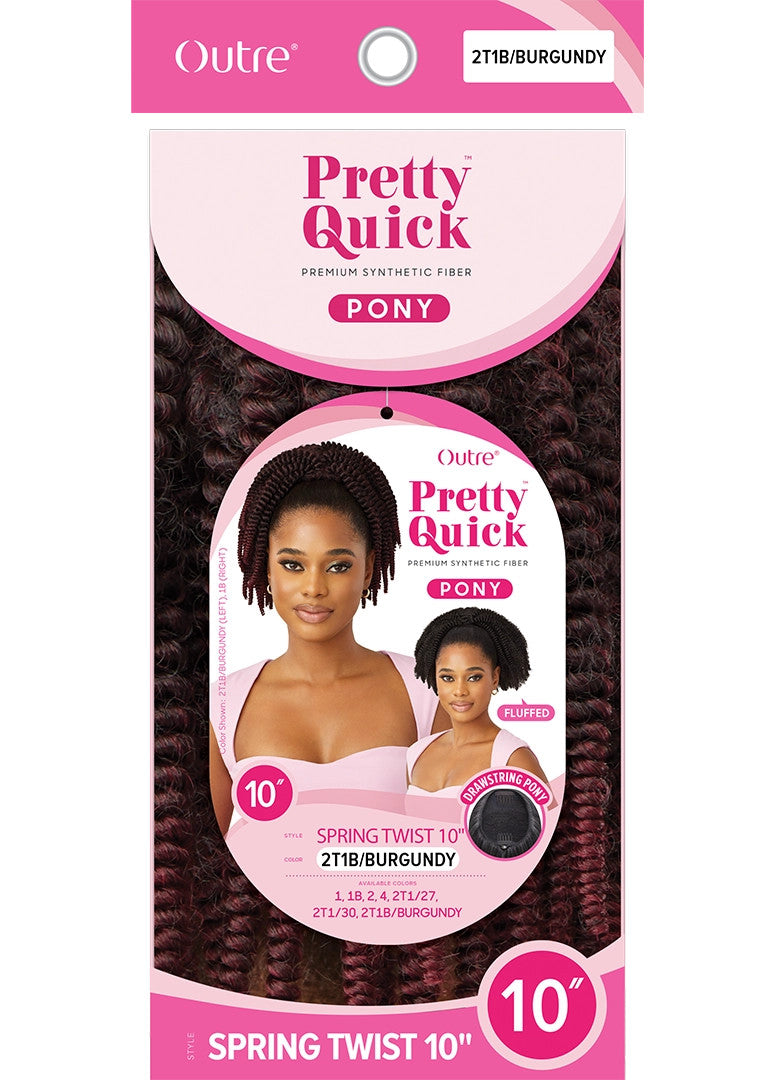OUTRE Synthetic Pretty Quick Pony Drawstring Ponytail - SPRING TWIST 10"