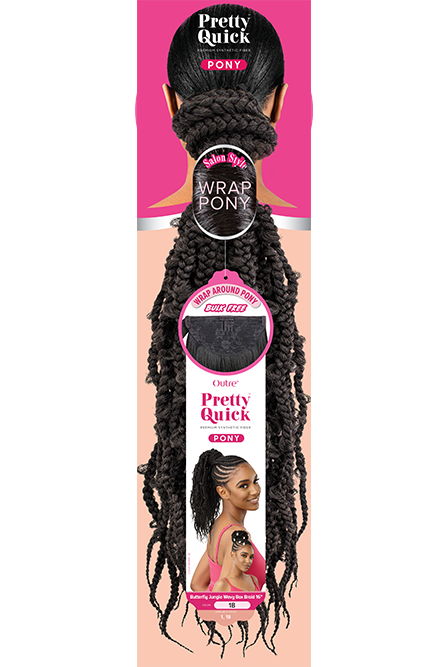 OUTRE Synthetic Pretty Quick Pony - Butterfly Jungle Wavy Box Braid 16