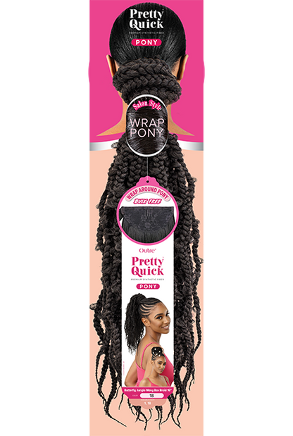 OUTRE Synthetic Pretty Quick Pony - Butterfly Jungle Wavy Box Braid 16