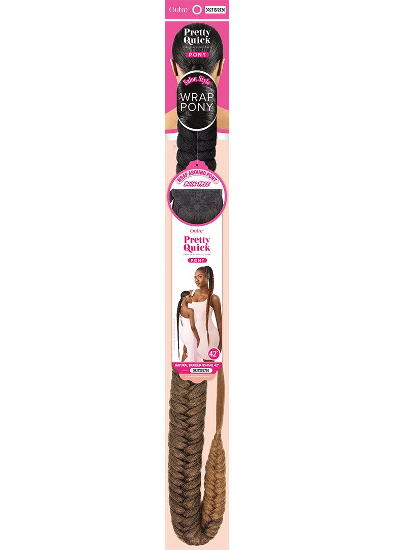OUTRE Synthetic Pretty Quick Pony - Natural Braided Fishtail 42"