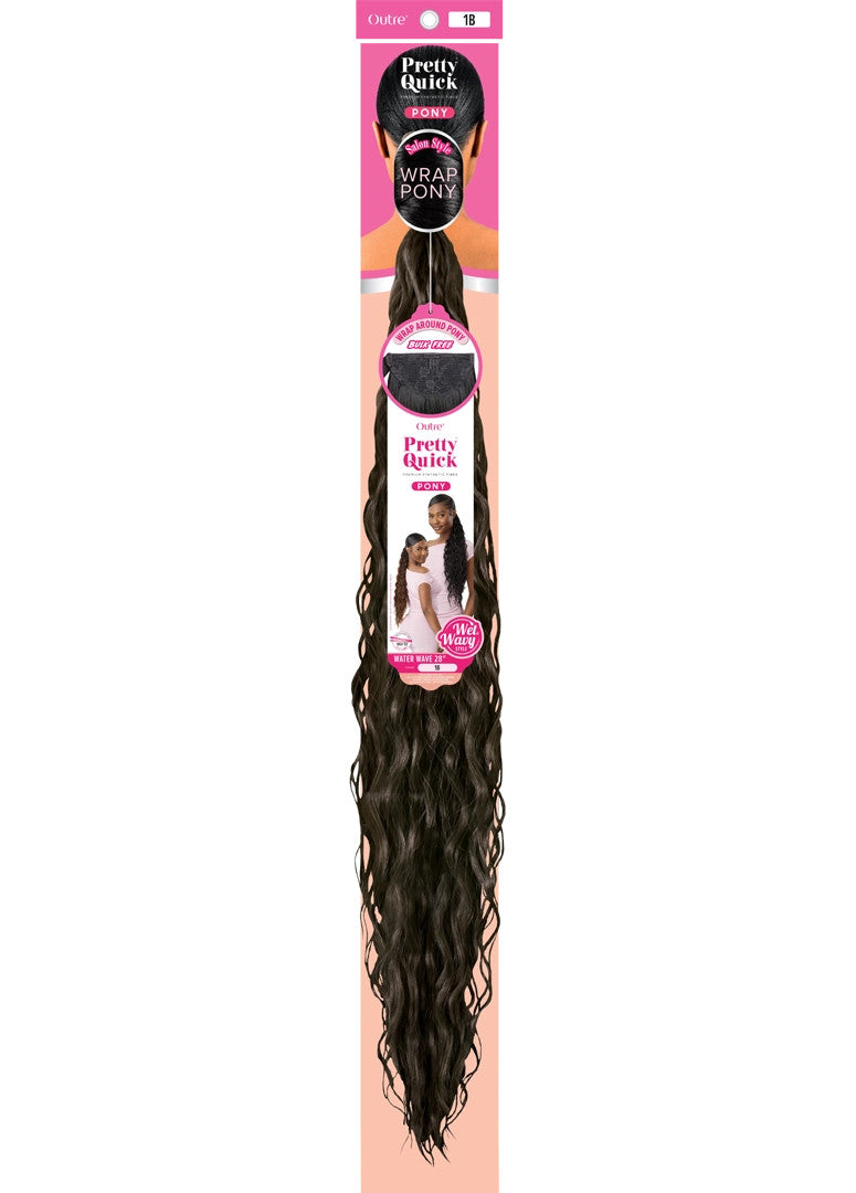 OUTRE Synthetic Pretty Quick Pony - Water Wave 28"
