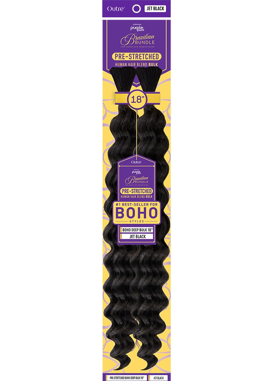 OUTRE Purple Pack Brazilian Pre-Stretched - Boho Deep Bulk 18"