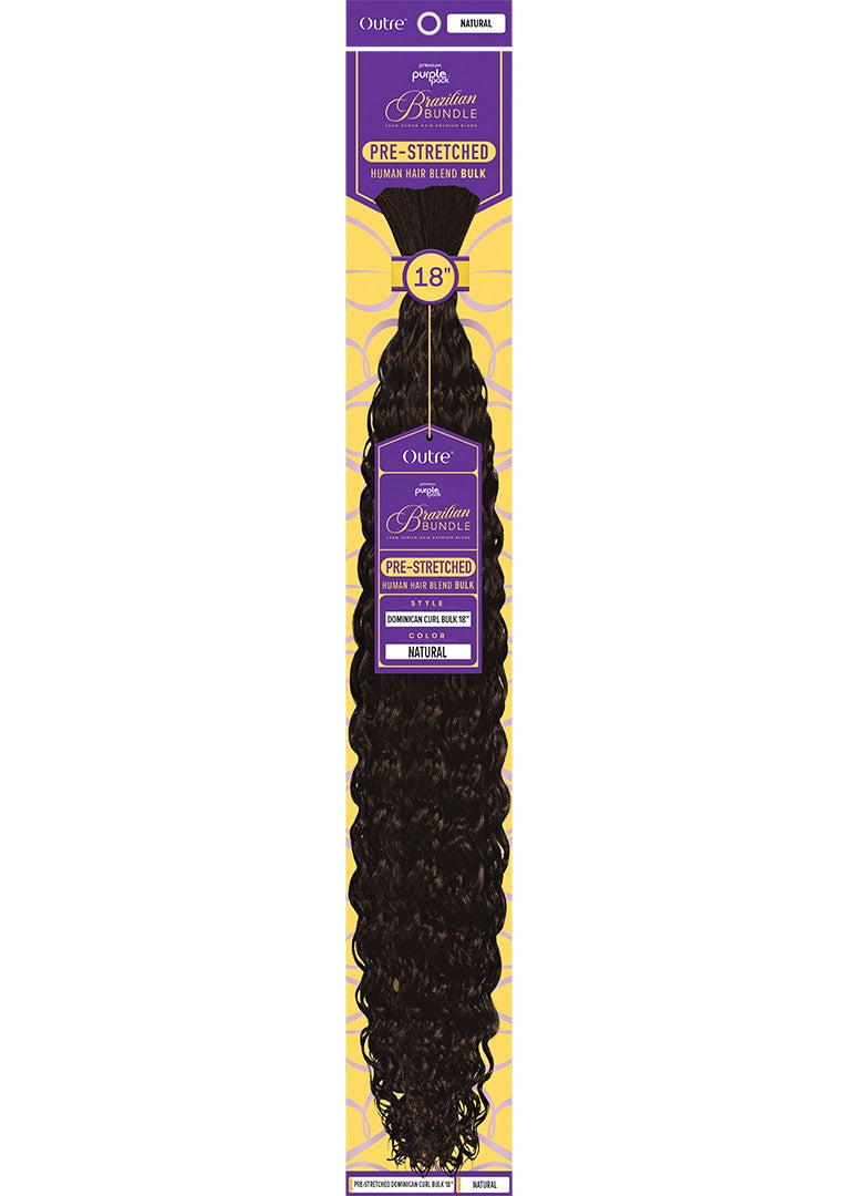 OUTRE Purple Brazilian Bundle Pack - Pre-Stretched Dominican Curl Bulk (18"-24")