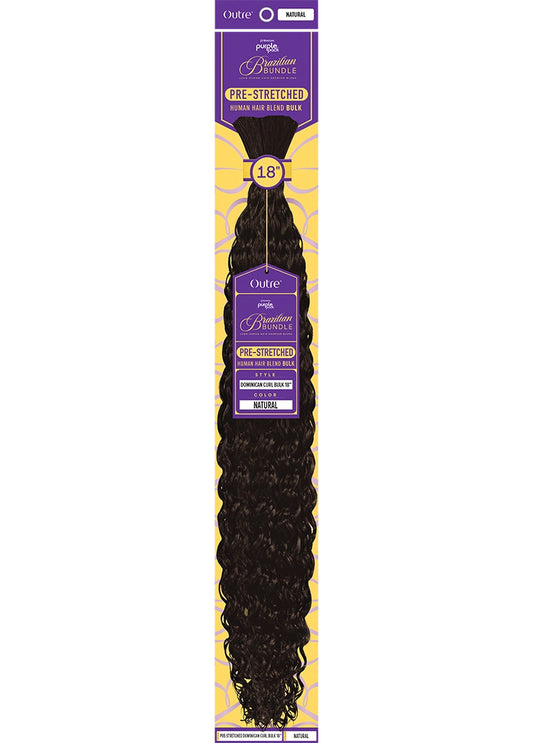 OUTRE Purple Brazilian Bundle Pack - Pre-Stretched Dominican Curl Bulk (18"-24")