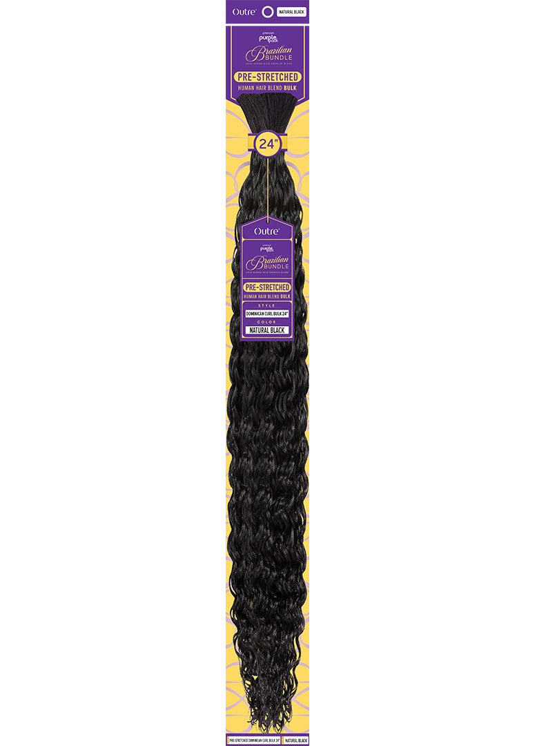 OUTRE Purple Brazilian Bundle Pack - Pre-Stretched Dominican Curl Bulk (18"-24")