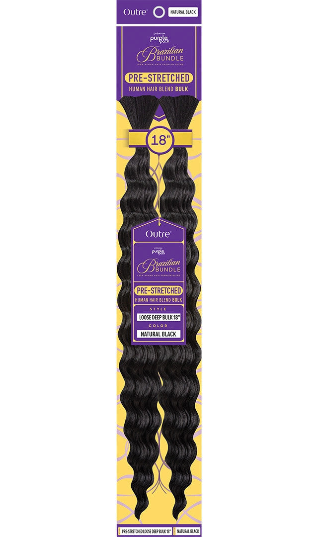 OUTRE Purple Brazilian Pre-Stretched Loose Deep Bulk (18"- 24")