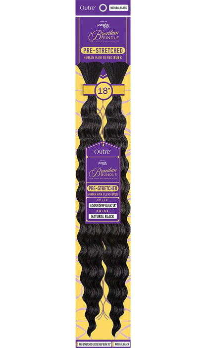 OUTRE Purple Brazilian Pre-Stretched Loose Deep Bulk (18"- 24")