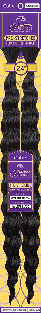 OUTRE Purple Brazilian Pre-Stretched Loose Deep Bulk (18"- 24")