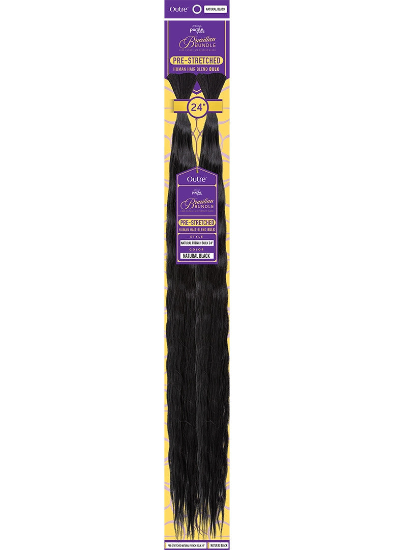 OUTRE Purple Brazilian Pre-Stretched Natural French Bulk (18"- 24")