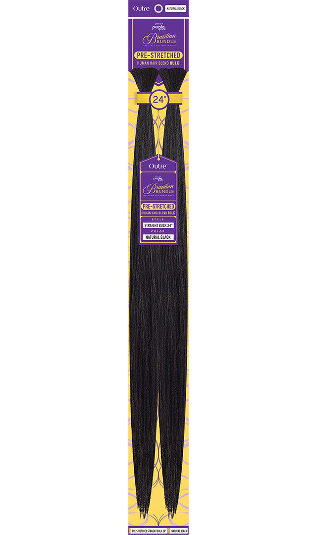 OUTRE Purple Brazilian Bundle Pack - Pre-Stretched Straight Bulk