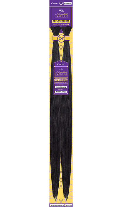 OUTRE Purple Brazilian Bundle Pack - Pre-Stretched Straight Bulk