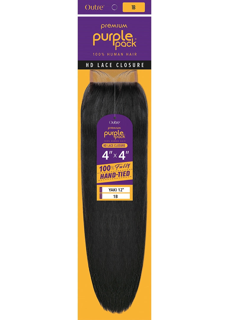 OUTRE Premium Puple Pack 4" x 4" HD Lace Closure