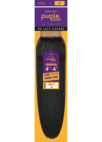 OUTRE Premium Puple Pack 4" x 4" HD Lace Closure