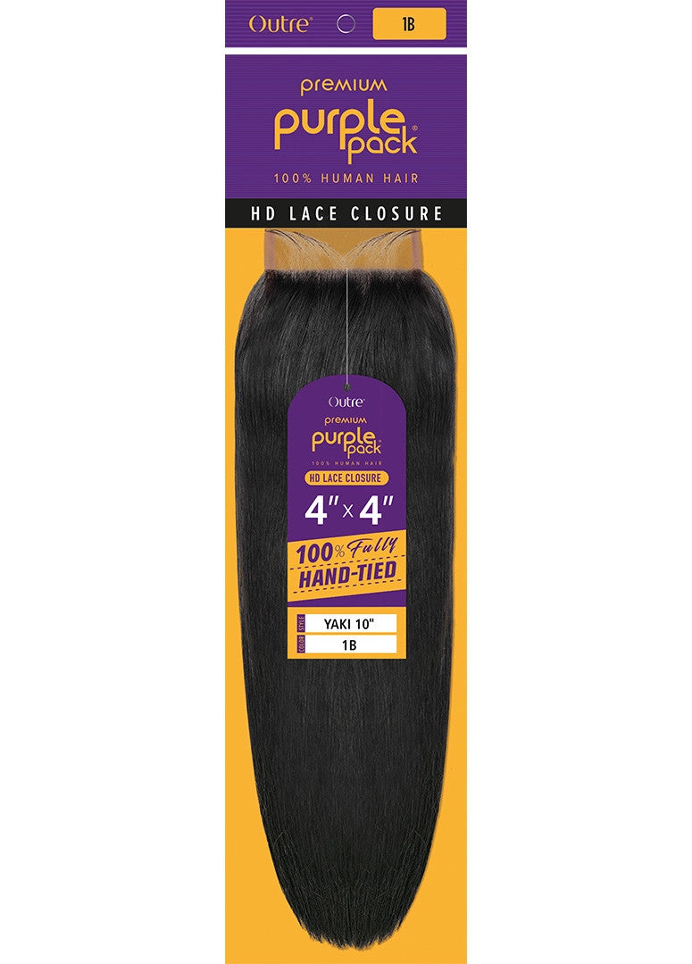 OUTRE Premium Puple Pack 4" x 4" HD Lace Closure