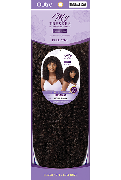 OUTRE 100% Unprocessed Human Hair Full Cap Wig - SIMONA
