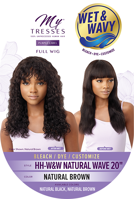 OUTRE MyTresses Purple Label Unprocessed Human Hair Full Wig HH-W&W Natural Wave 20"