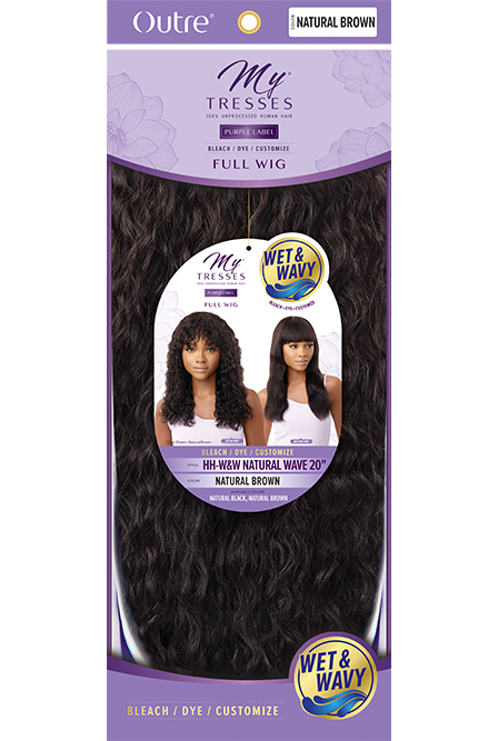 OUTRE MyTresses Purple Label Unprocessed Human Hair Full Wig HH-W&W Natural Wave 20"