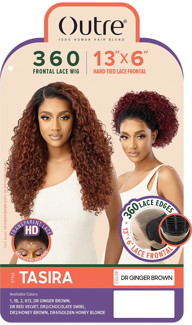 OUTRE 100% Human Hair Blend 13X6 HD Lace Frontal Wig 360 Lace - TASIRA