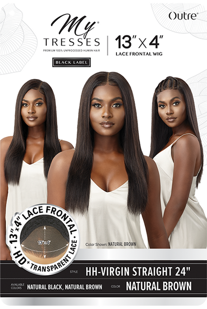 OUTRE MyTresses 100% Unprocessed Human Hair Black Label Lace Frontal Wig 13x4 HH-VIRGIN STRAIGHT 24"