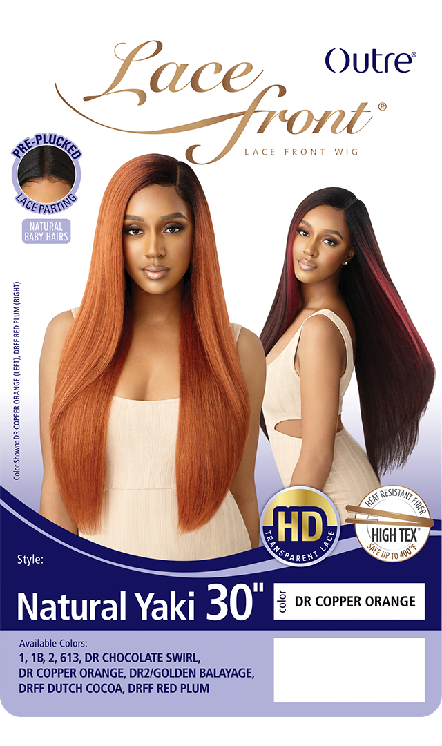 OUTRE HD Transparent Lace Front Wig - NATURAL YAKI 30"