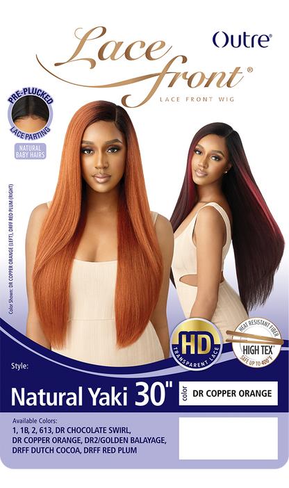 OUTRE HD Transparent Lace Front Wig - NATURAL YAKI 30"