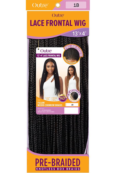 OUTRE 13x4 HD Pre-Braided Lace Front Wig - FULANI MICRO CORNROW BRAIDS
