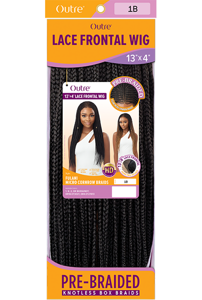 OUTRE 13x4 HD Pre-Braided Lace Front Wig - FULANI MICRO CORNROW BRAIDS