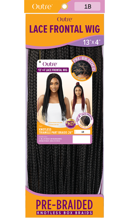 OUTRE 13x4 HD Pre-Braided Lace Front Wig - KNOTLESS TRIANGLE PART BRAIDS 26"