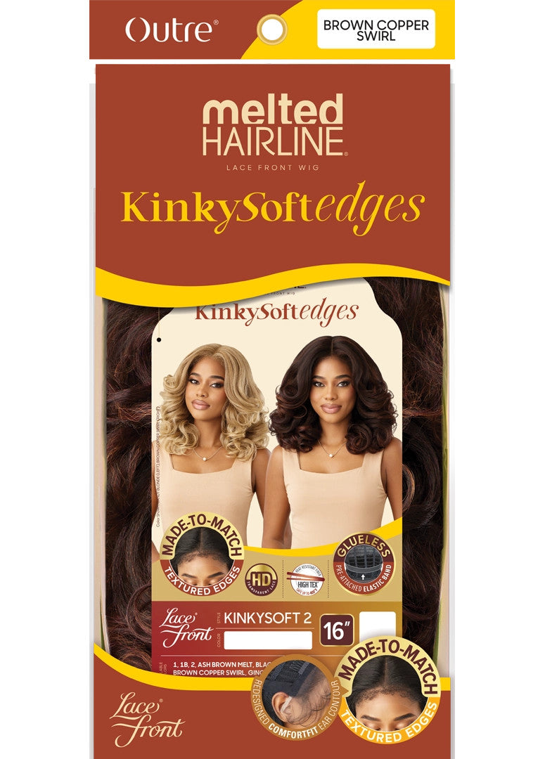 OUTRE Synthetic Melted Hairline Kinky Soft Edges HD Lace Front Wig - KINKYSOFT 02