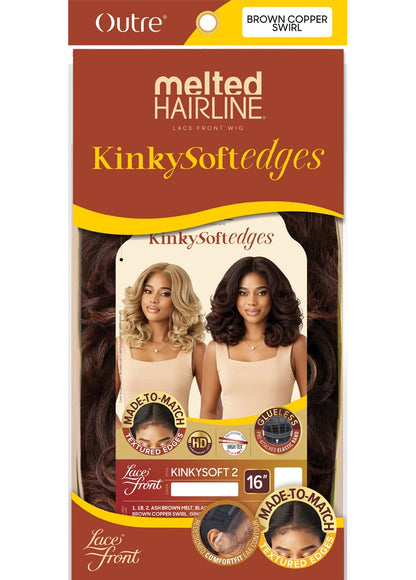 OUTRE Synthetic Melted Hairline Kinky Soft Edges HD Lace Front Wig - KINKYSOFT 02