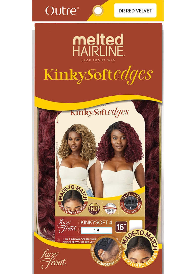 OUTRE Synthetic Melted Hairline KinkySoft Edges Lace Front Wig - KINKYSOFT 04