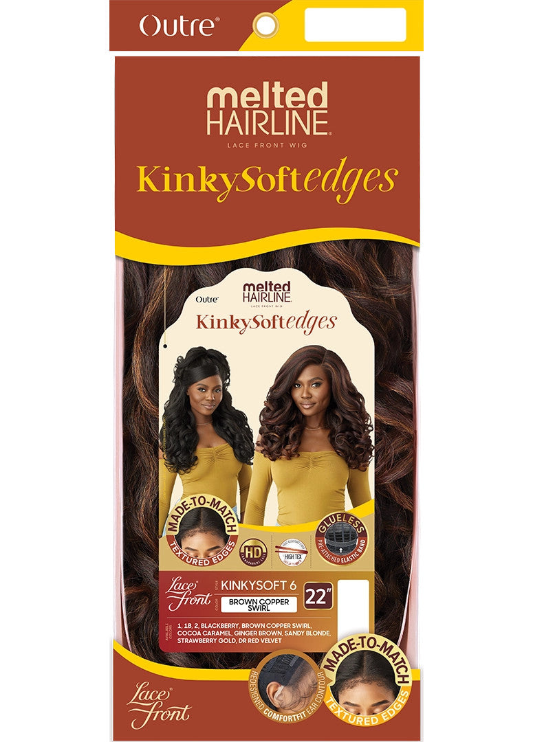OUTRE Synthetic Melted Hairline KinkySoft Edges Lace Front Wig - KINKYSOFT 06
