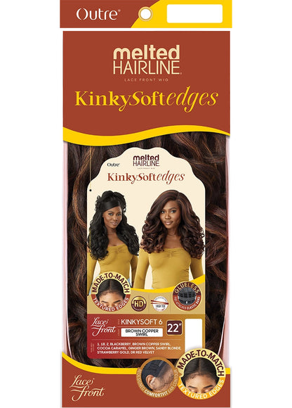 OUTRE Synthetic Melted Hairline KinkySoft Edges Lace Front Wig - KINKYSOFT 06
