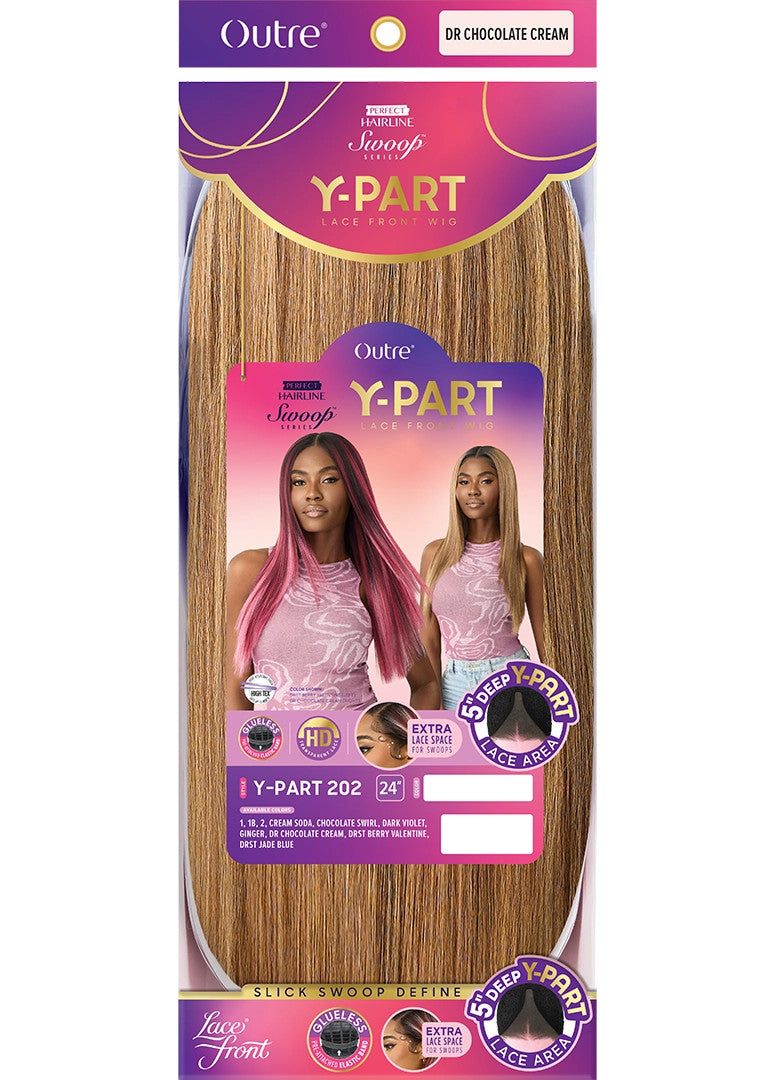 OUTRE Synthetic Perfect Hairline Swoop Series Glueless Lace Frontal Wig - Swoop Y-Part 202