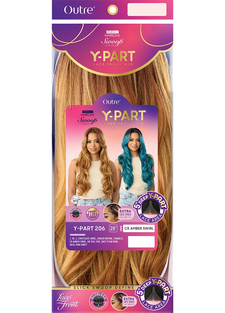 OUTRE Synthetic Perfect Hairline Swoop Series Glueless Lace Frontal Wig - Swoop Y-Part 206