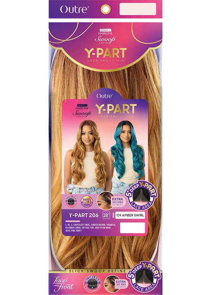 OUTRE Synthetic Perfect Hairline Swoop Series Glueless Lace Frontal Wig - Swoop Y-Part 206