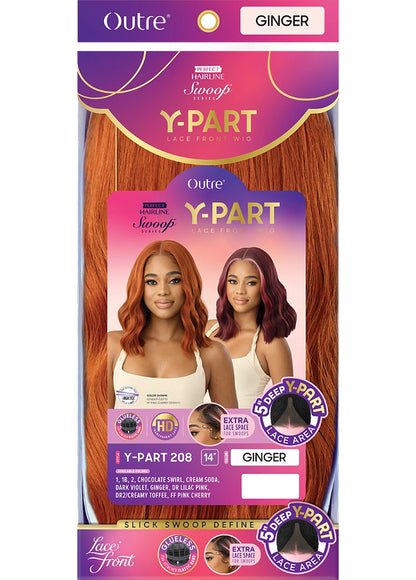 OUTRE Synthetic Perfect Hairline Swoop Series Glueless Lace Frontal Wig - Swoop Y-Part 208