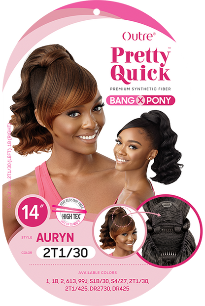 OUTRE Synthetic Pretty Quick Bang X Ponytail - AURYN