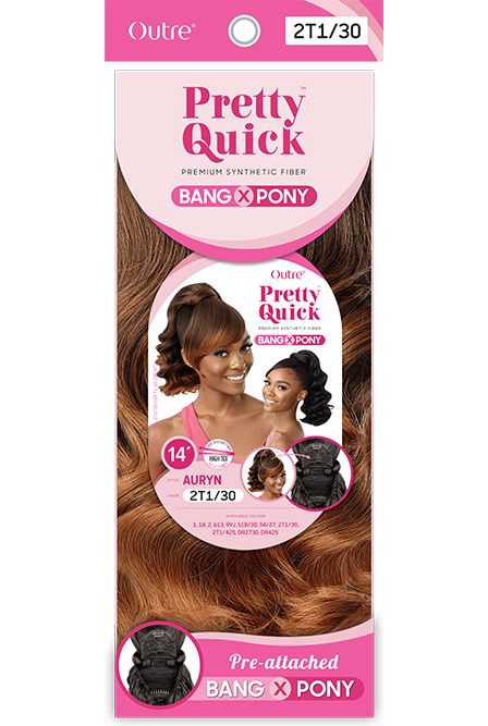 OUTRE Synthetic Pretty Quick Bang X Ponytail - AURYN