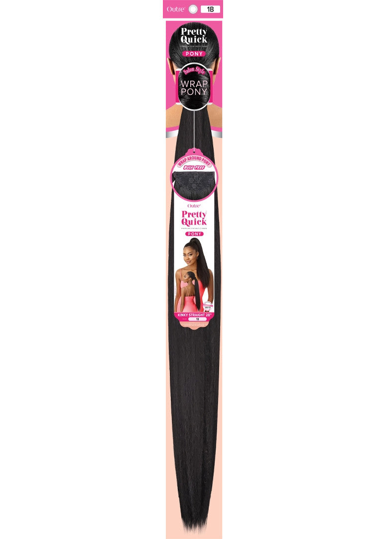 OUTRE Synthetic Pretty Quick Pony - KINKY STRAIGHT 28"