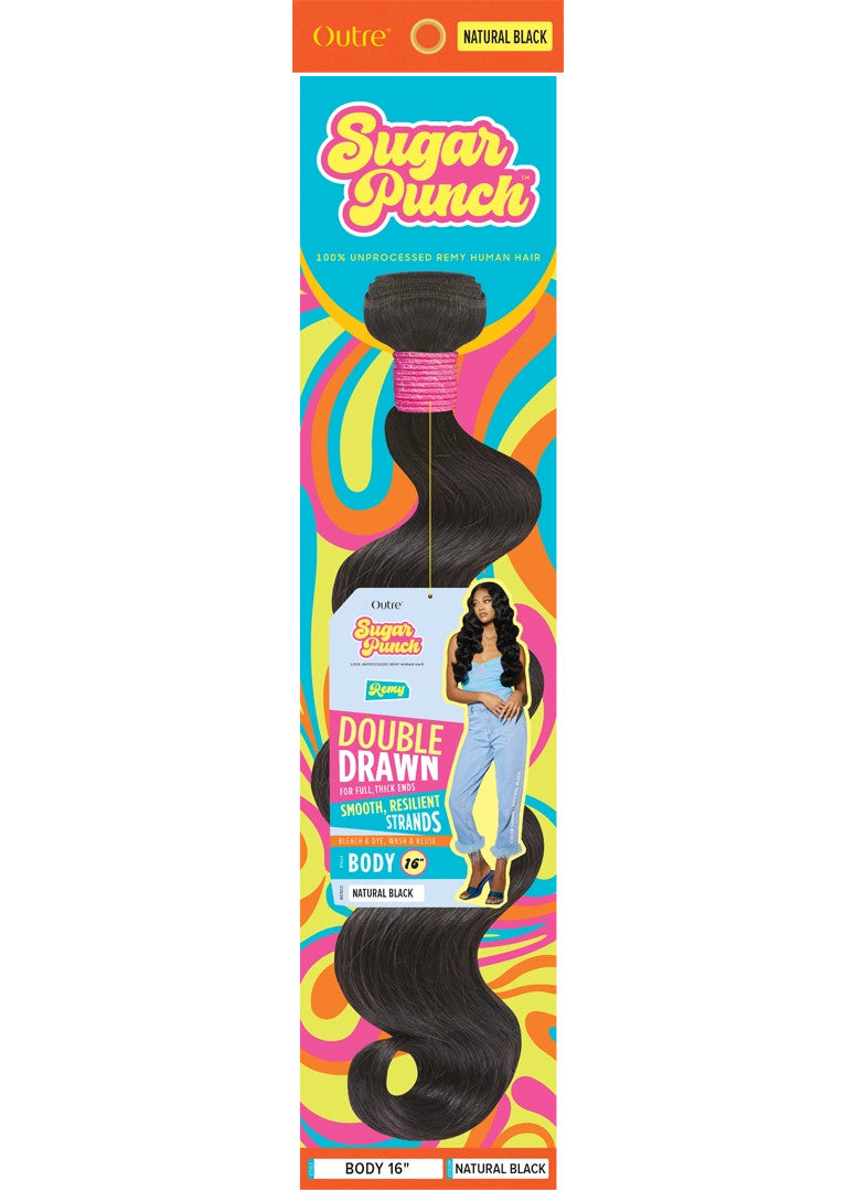 OUTRE 100 % Unprocessed Remy Human Hair Weave - Sugar Punch Body (10"-24")