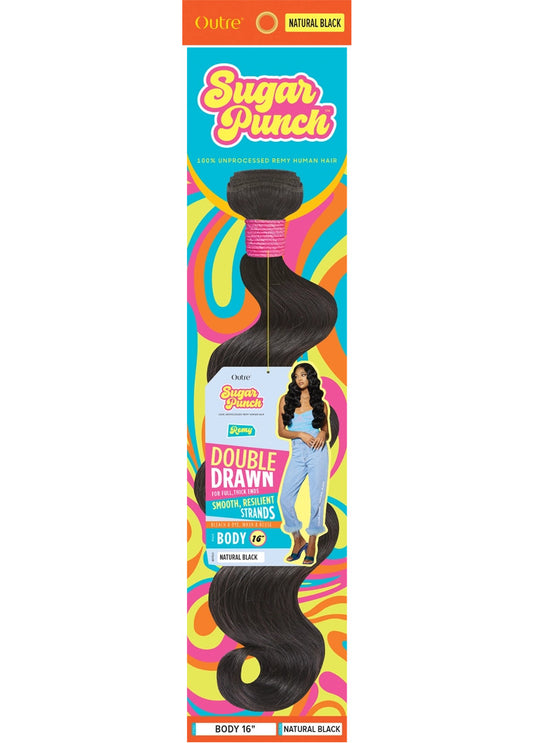 OUTRE 100 % Unprocessed Remy Human Hair Weave - Sugar Punch Body (10"-24")