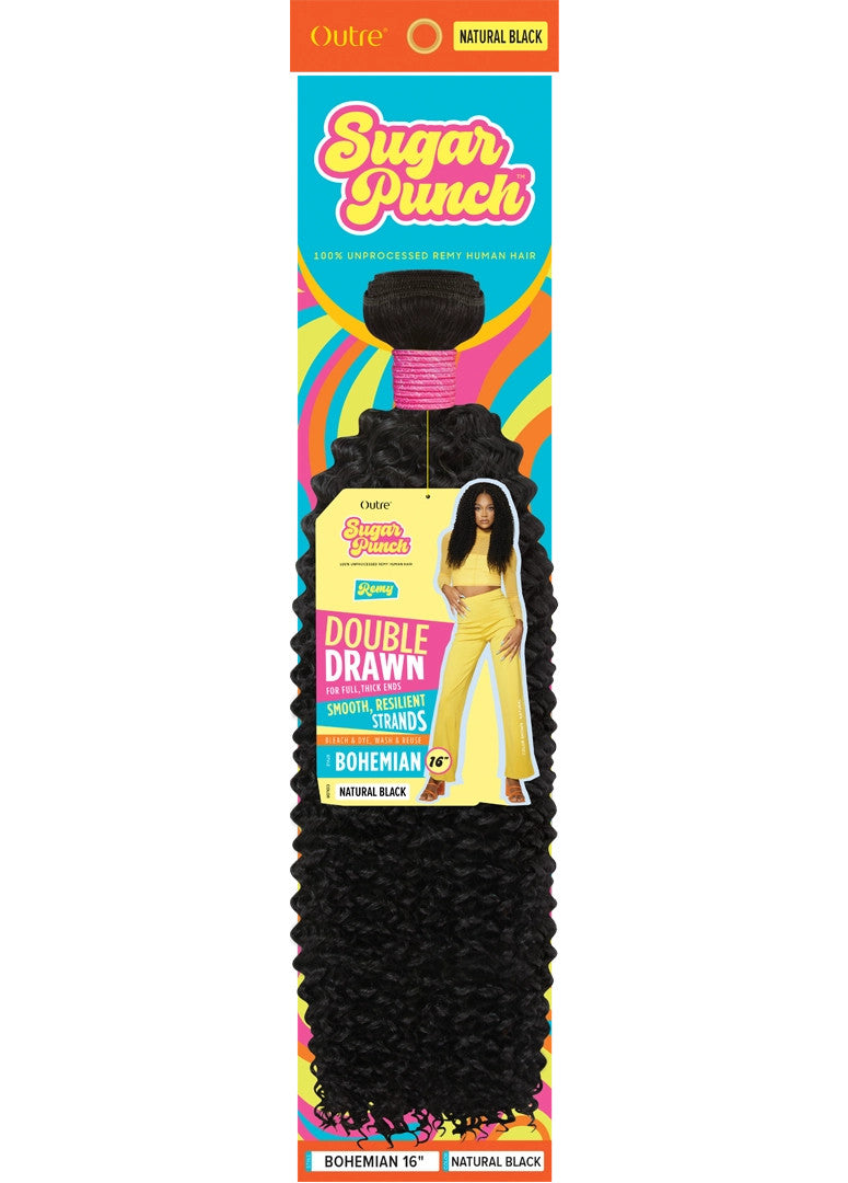 OUTRE 100 % Unprocessed Remy Human Hair Weave - Sugar Punch Bohemian (10"-24")