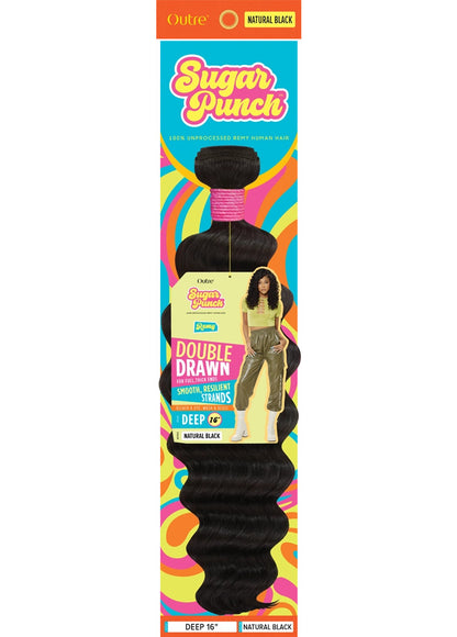 OUTRE 100 % Unprocessed Remy Human Hair Weave - Sugar Punch Deep (10"-24")