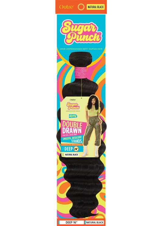 OUTRE 100 % Unprocessed Remy Human Hair Weave - Sugar Punch Deep (10"-24")