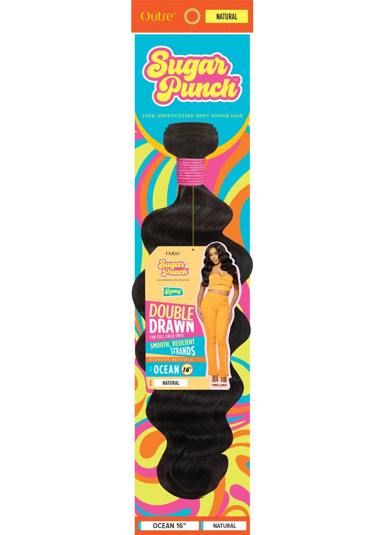 OUTRE 100 % Unprocessed Remy Human Hair Weave - Sugar Punch Ocean (10"-24")
